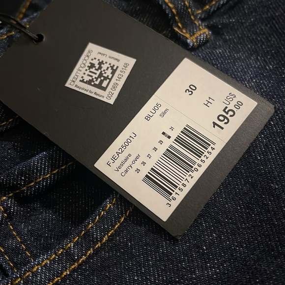 NWT-Kooples Slim Fit Jeans -Dark Blue  Rise - Picture 4 of 4